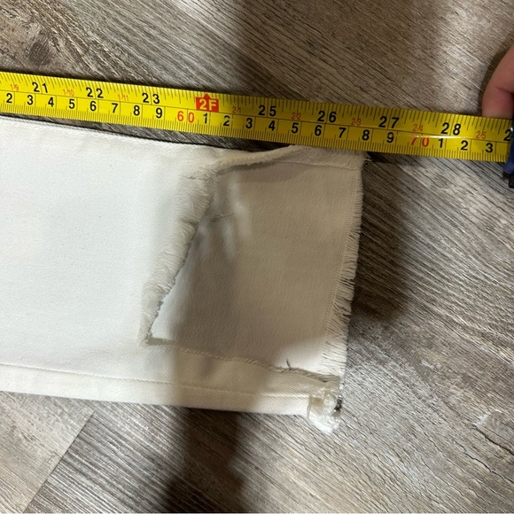 Dear John NEW step hem Joyrich Comfort Skinny white jeans stretch size 24 - Picture 4 of 7